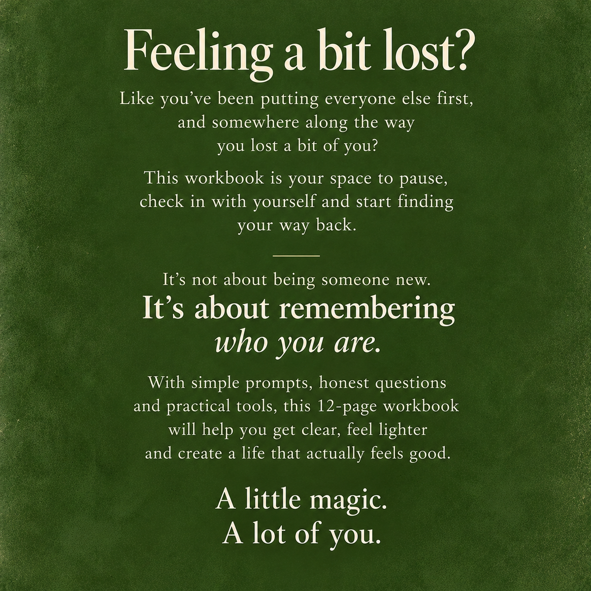 Finding Yourself Again | Digital Download Workbook
